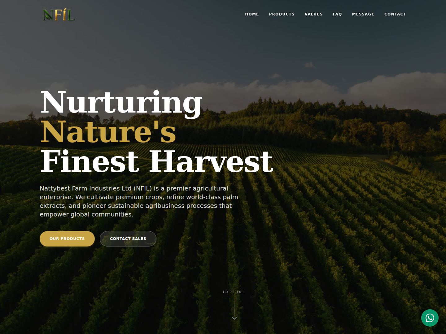 Nattybest Farm Industries homepage screenshot