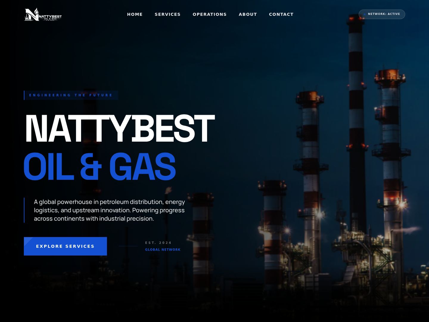 Nattybest Oil & Gas homepage screenshot