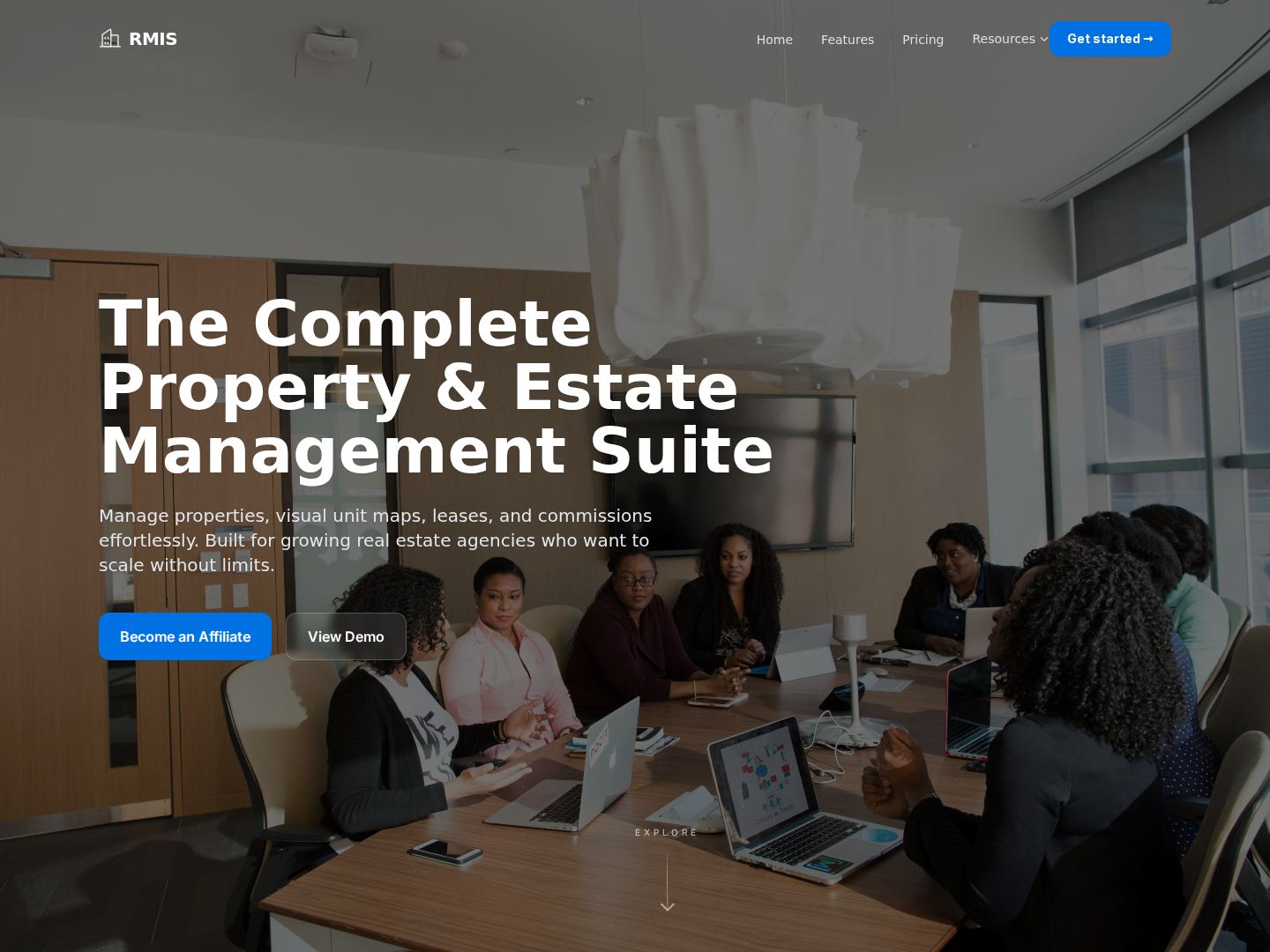 RMIS homepage screenshot