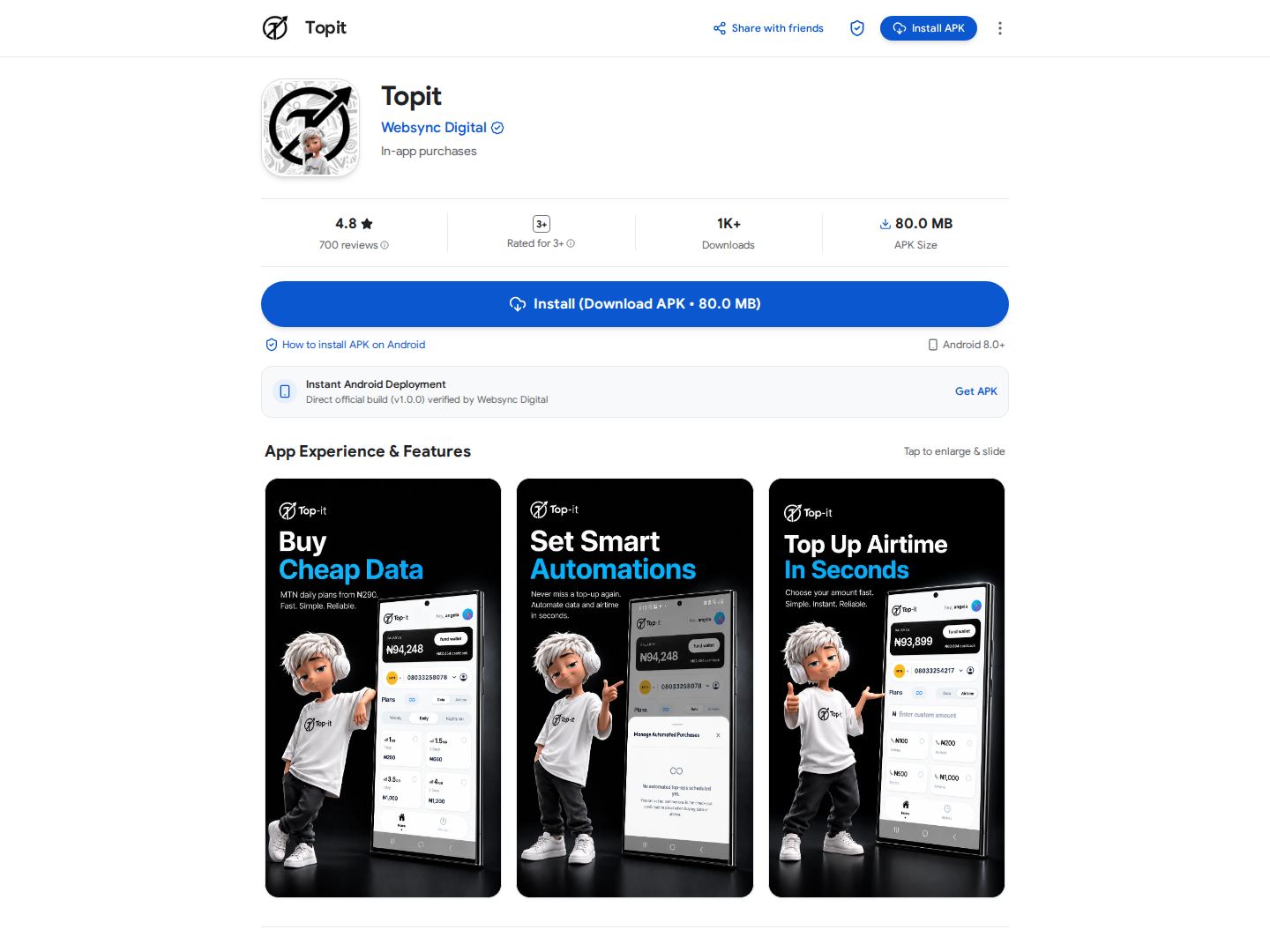 Topit homepage screenshot
